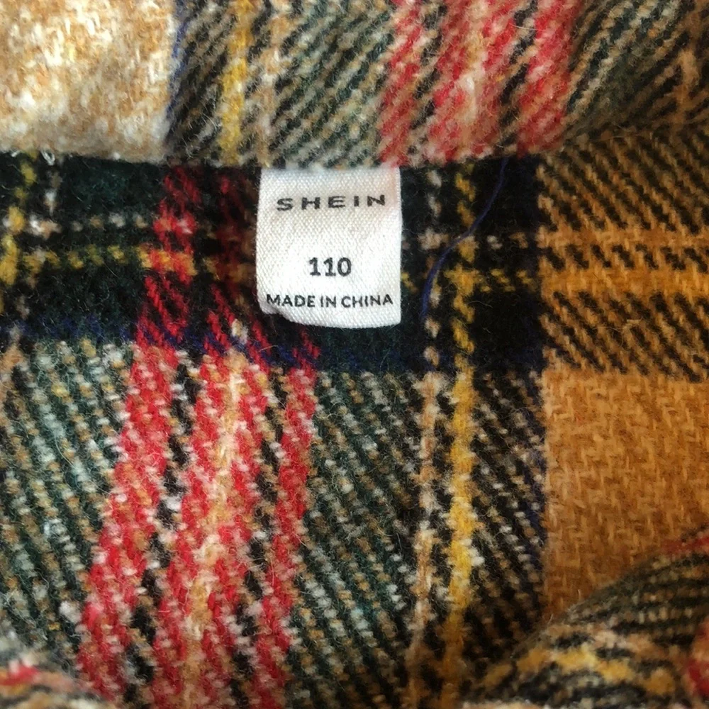 Girls plaid button down flannel